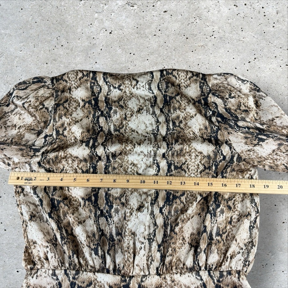 Ronny Kobo Lorie Python Snake Patterned Satin Lon… - image 7